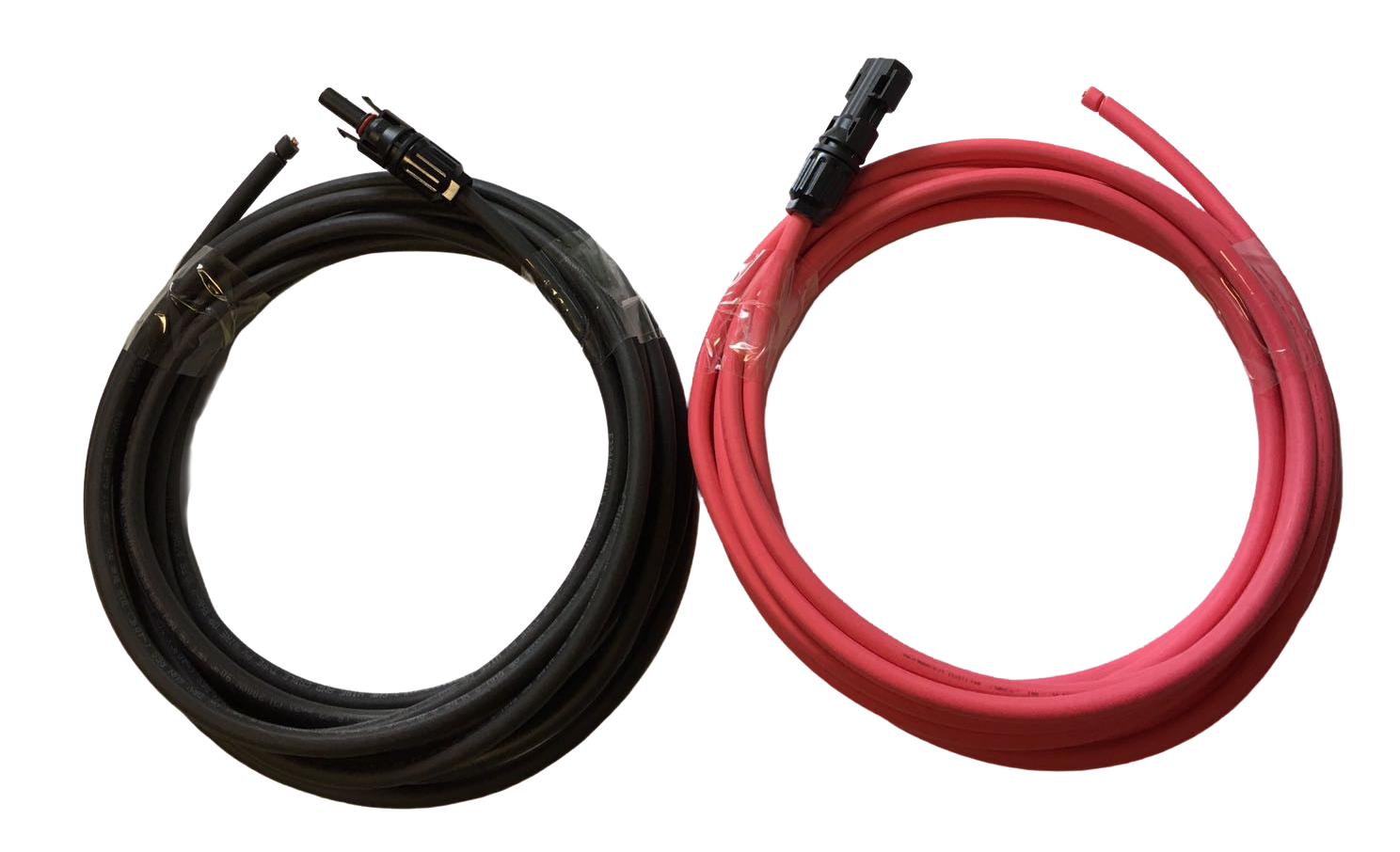 Pair Black+Red PT,Solar Panel wire 8 AWG with 2 Connectors (compatible with MC4)