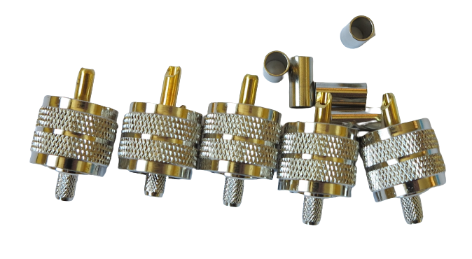 PL259 UHF connectors for RG400 or RG142